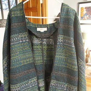 Mid-Length Wildflower Bohemian Poncho With Hood